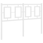 vidaXL Tête de lit de remplacement métal blanc 120 cm