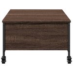 vidaXL Table basse avec roulettes chêne marron bois d'ingénierie
