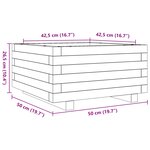 vidaXL Jardinière 50x50x26 5 cm bois de pin imprégné