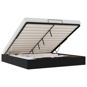 vidaXL Cadre de lit ottoman sans matelas noir 180x200 cm similicuir