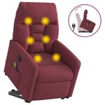 vidaXL Fauteuil inclinable de massage Rouge bordeaux Tissu
