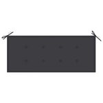 vidaXL Banc de jardin empilable et coussin 128 5cm Bois de teck massif