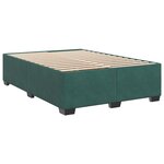 vidaXL Sommier à lattes de lit et matelas Vert foncé 140x190cm Velours