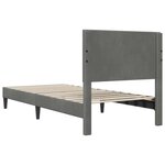 vidaXL Cadre de lit avec tête de lit Gris foncé 90 x 190 cm Velours
