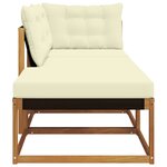 vidaXL 3 pc Unités de sofa sectionnel d'extérieur Bois d'Acacia Massif