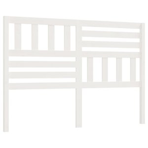 vidaXL Tête de lit Blanc 126x4x100 cm Bois massif de pin