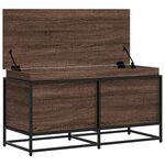 vidaXL Boîte de rangement avec couvercle chêne marron bois ingénierie