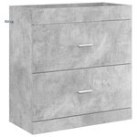 vidaXL Meuble sous lavabo de salle de bain Gris béton