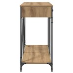 vidaXL Table console avec tiroir Chêne artisanal 100 x 39 x 78 5 cm