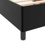 vidaXL Cadre de lit avec matelas Noir 140 x 200 cm tissu