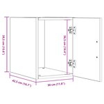 vidaXL Armoire murale Chêne noir 30x42.5x40 cm Bois d'ingénierie