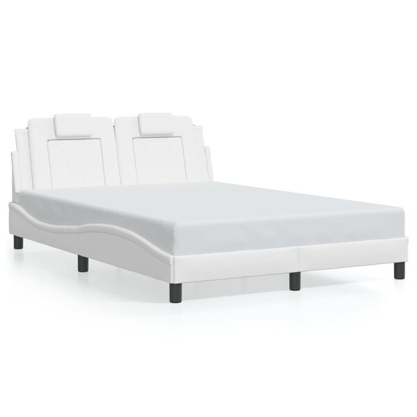 vidaXL Cadre de lit Viana sans matelas blanc 120x200 cm similicuir