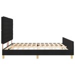 Cadre de lit en tissu noir vidaXL 200x200 cm