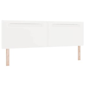 vidaXL Tête de lit avec des lumières à LED Blanc 180 cm PVC