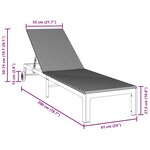 vidaXL Transat 1-personne Noir 206 x 62.5 x 74 cm polyrotin