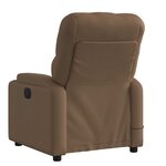 vidaXL Fauteuil de massage inclinable Marron Tissu