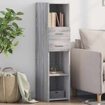 vidaXL Buffet haut sonoma gris 30x42 5x124 cm bois d'ingénierie