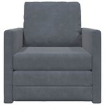 vidaXL Canapé-lit avec coussin Gris foncé 74 x 77 x 81 cm Velours