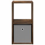 vidaXL Table de chevet avec tiroir Chêne fumé 30 5 x 27 x 59 5 cm