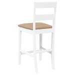 vidaXL Tabourets de bar avec coussins 2 Pièces blanc bois massif d'hévéa