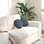 vidaXL Coussins de siège 2 Pièces Gris foncé Ø 40 x 13 cm Velours
