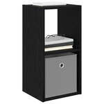 vidaXL Table de chevet avec tiroir Chêne noir 30 5 x 27 x 59 5 cm