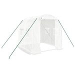 vidaXL Serre avec cadre en acier blanc 4 m² 2x2x2 m