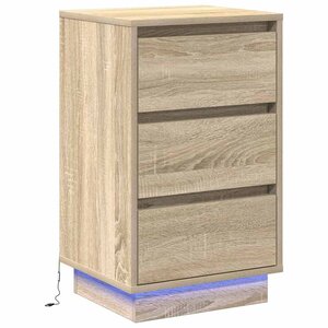 vidaXL Cabinet de chevet avec tiroir Chêne sonoma 39 x 34 5 x 65 cm