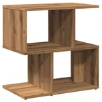 vidaXL Table de chevet chêne artisanal 50x30x51 5 cm bois d'ingénierie