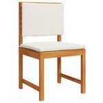 Ensemble de jardin 6 pièces avec coussins en bois d'acacia