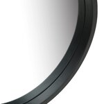 vidaXL Miroir mural avec sangle 50 cm Noir