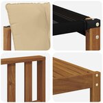 vidaXL Ensemble de canapés d'extérieur 6 pc Naturel et Beige