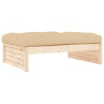 vidaXL Repose-pied de jardin 120x80 cm bois de pin massif