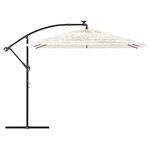 vidaXL Parasol de jardin avec mât en acier blanc 269x269x235 cm