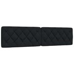 vidaXL Cadre de lit avec LED sans matelas noir 200x200 cm tissu