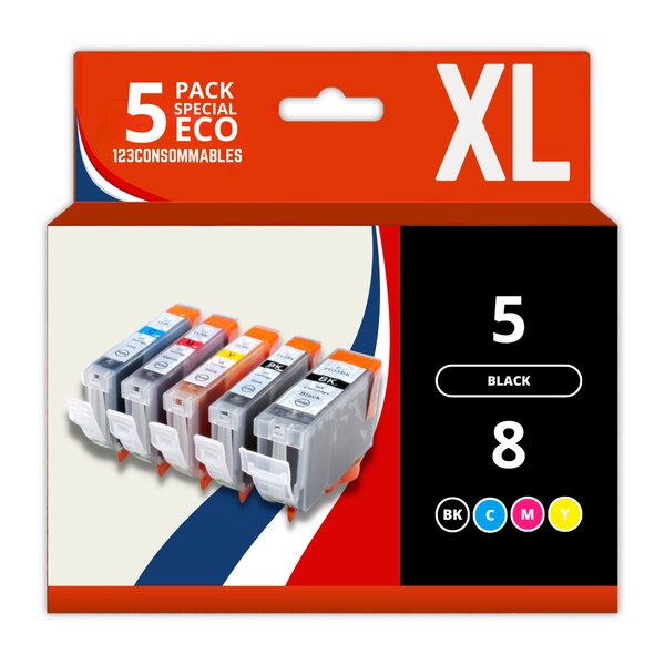 Pack compatible PGI-5/CLI-8 5 cartouches