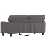 vidaXL Canapé à 2 places Gris 120 cm Similicuir