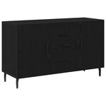 Buffet Noir Chêne vidaXL 100x36x60 cm en bois d'ingénierie