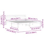vidaXL Cadre de lit avec des lumières à LED Blanc 200 x 200 cm bois