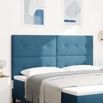 vidaXL Tête de lit LED avec bandes LED Bleu 180 cm Velours