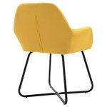 vidaXL Chaises à manger lot de 4 jaune tissu