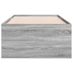 vidaXL Lit de jour avec tiroirs sans matelas sonoma gris 90x190 cm