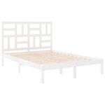 vidaXL Cadre de lit sans matelas blanc bois massif 140x200 cm