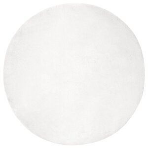 vidaXL Tapis en Fourrure Synthétique de Lapin Olite Blanc Ø 120 cm