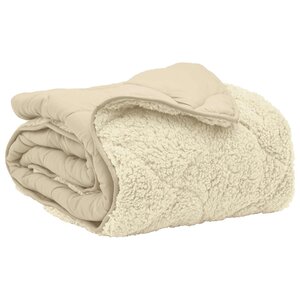 vidaXL Duvet d'hiver 140 x 220 cm Hiver Crème Respirant
