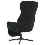 vidaXL Chaise de relaxation avec repose-pied Noir Velours