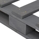 vidaXL Cadre de lit sans matelas gris 90x200 cm bois de pin massif