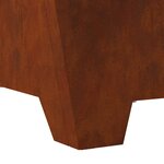vidaXL Braise Marron 80 x 80 x 40 cm Acier patiné