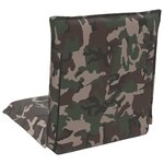 vidaXL Fauteuil de sol ajustable Armée Tissu
