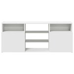 vidaXL Meuble TV avec lumières LED blanc 120x30x50 cm